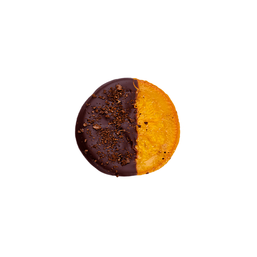 Апельсин в шоколаде с кофе